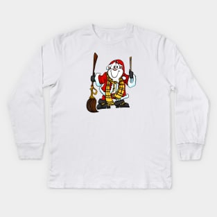 Hufflepuff Santa Kids Long Sleeve T-Shirt